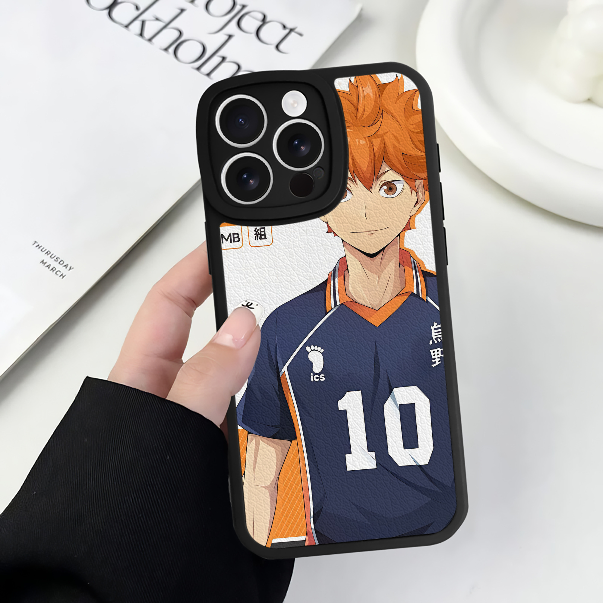 （画像用） ハイキュー!! Haikyu!! 【iPhone 16シリーズ対応】シリコンスマホケース（レザー調） 材質：シリコン
